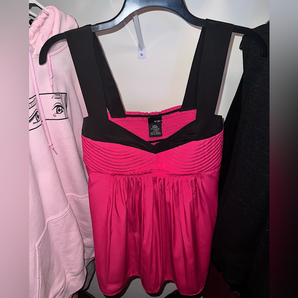 Mixit Hot Pink Padded Sleeveless Blouse
